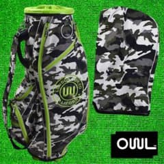 OWL/オウル ゴルフ 回転式トップ キャディバッグ【カモ】訳あり品！ OWL/オウル ゴルフ 回転式トップ キャディバッグ【カモ】訳あり品