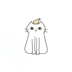 [1105] [흰 고양이의 그림] 오리지널 손으로 그린 ​​아날로그 일러스트 원화 자작 창작 아트 작품