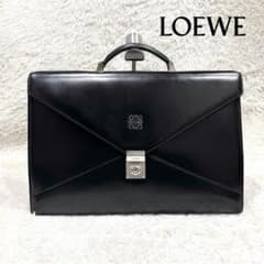 【美品】LOEWE ロエベ ビジネスバッグ ブリーフケース アナグラム LOEWE（ロエベ） 本物保証 超美品 アナグラム デイプロマティコ