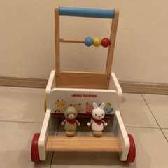 MIKI HOUSE 木製押し車 動物付きのサムネイル