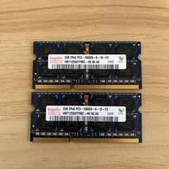 ノートPC用メモリ 2GB×2枚 DDR3 PC3-10600 動作確認済みのサムネイル