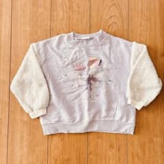 ユニコーン ボアスリーブ 裏起毛トレーナー 110cmのサムネイル