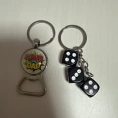 キーホルダー 2点セット SUPER DAD 栓抜き ダイスのサムネイル