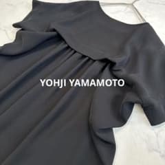 ヨウジヤマモト LIMI feu ロングワンピース ドレープ 変形 ドルマン 黒