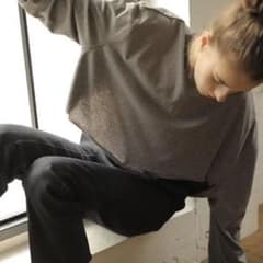 louren semicrop round cut Tshirts borderのサムネイル