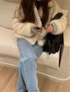 Ounce noel fur jacket アイボリー ファーコートのサムネイル