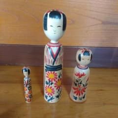 創作こけし 3体セット 木地山系 阿部平四郎作 - メルカリ