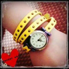 新品♪巻ベルト♡ブレスウォッチ('∀`)yellowのサムネイル