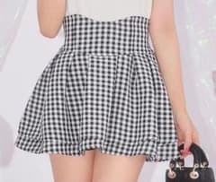 【ミシェルマカロン】(中柄)ギンガムチェック美脚スカートのサムネイル