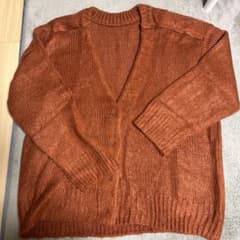 つの 様 専用 深Vネックシャギー2WAYニットカーディガンのサムネイル