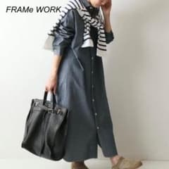 FRAMe WORK フレームワーク ダンガリーシャツワンピース ロング丈