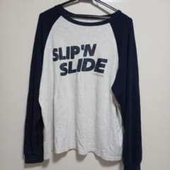 ラグラン長袖Tシャツ ネイビー×グレーのサムネイル