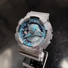 CASIO G-SHOCK GA-110TS-8A2JF グレー×ブルー 稼働品 - メルカリ