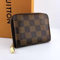 美品】ルイヴィトン ダミエ ジッピーコインパース 小銭入れ エベヌ 茶