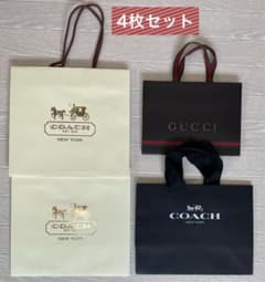 COACH GUCCI ショップ袋 4枚セットのサムネイル
