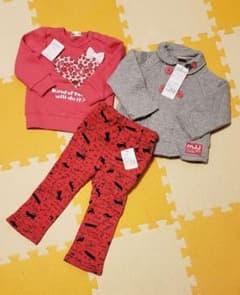 新品未使用【90】女の子冬物3点setのサムネイル