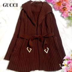 極美品✨GUCCI カシミヤ ロングコート カーディガン ベルト ゴールド金具 極美品✨GUCCI カシミヤ ロングコート カーディガン ベルト ゴールド