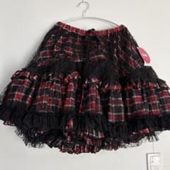 新品 H.jelly h.naoto ボリュームパニエスカート 赤チェック - メルカリ