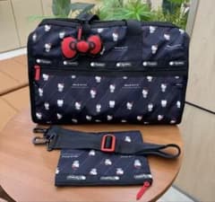 新品】LeSportsacレスポートサック キティ ボストンバッグ サンリオ