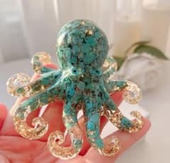 ターコイズ·*+*·…オクトパスの開運オルゴナイトのサムネイル