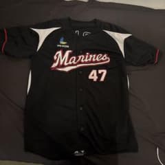 千葉ロッテマリーンズ　ルイスクルーズ　ユニフォーム　フリーサイズ　未使用 千葉ロッテマリーンズ ビジターユニフォーム ルイスクルーズ#47 外国人