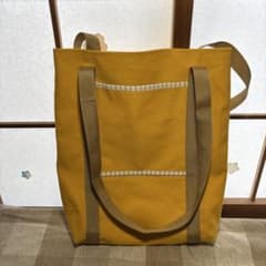 帆布　マスタードキャンバストートバッグ　大きめのサムネイル