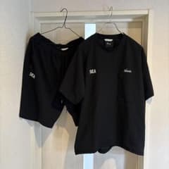 WINDANDSEA×Nanga ブラック Tシャツ ショートパンツセット XL WINDANDSEA×Nanga ブラック Tシャツ ショートパンツセット XL - メルカリ