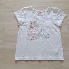 メゾピアノ ケーキイラスト Tシャツ 白 130 - メルカリ