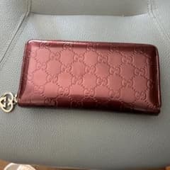 Gucci バーガンディ レザー 長財布のサムネイル