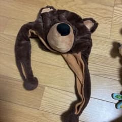 くま耳付き アニマル帽子 ブラウンのサムネイル