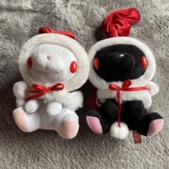 チャックスGP 汎用うさぎ ぬいぐるみ クリスマス ホワイト ブラック