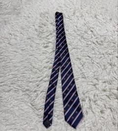 arCONOMI ネクタイ ネイビー ストライプ 王冠刺繍のサムネイル
