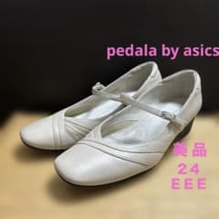 페달라 아식스 스트랩 펌프스 24 EEE 미품 아이보리