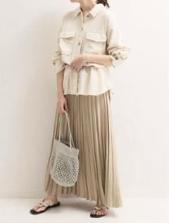 SLOBE IENA  リネンプリーツスカートのサムネイル