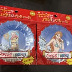 ONE PIECE 멜라민 플레이트 2장 세트 헬기 나미