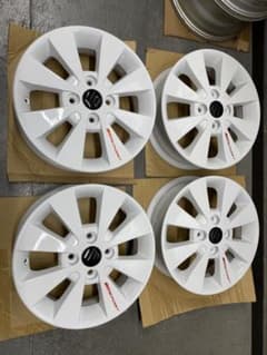 送料無料14インチ4.5J +45 4穴 PCD100 軽　スポーク　ホワイト m30767114898_1.jpg?1785321132