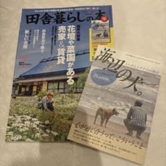 田舎暮らしの本　浜辺の犬。2024年8月号のサムネイル