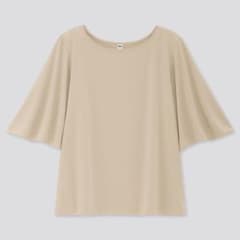 ユニクロ　クレープジャージー　セットアップ　ワイドパンツ　ティーのサムネイル