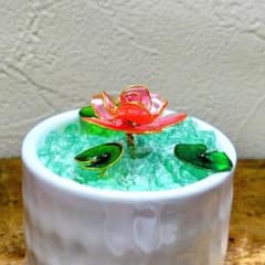 ディップアート 蓮 フェイクグリーン 陶器鉢のサムネイル