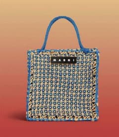限定値下げ！MARNI MARKET JURTA クロシェバッグ ライトブルー - メルカリ