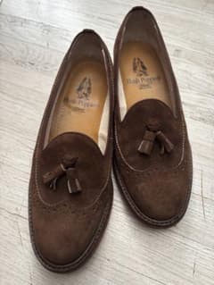 Hush Puppies ブラウン タッセル ローファー 美品 24.5 - メルカリ