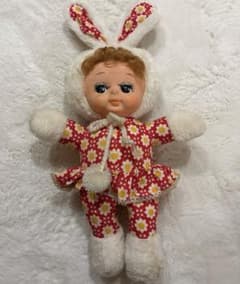 オオイケ HUG DOLL うさぎ耳ベビー人形　 昭和レトロ オオイケ HUG DOLL うさぎ耳ベビー人形 昭和レトロ - メルカリ