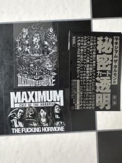 【匿名配送】マキシマム ザ ホルモン　秘密カード透明 2枚セット 匿名配送】マキシマム ザ ホルモン 秘密カード透明 2枚セット