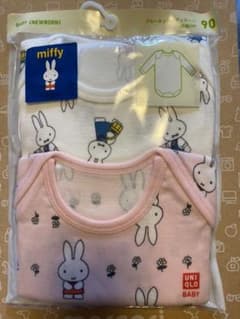 ユニクロ 肌着 ミッフィ 90cm  長袖ボディスーツ　新品未開封のサムネイル