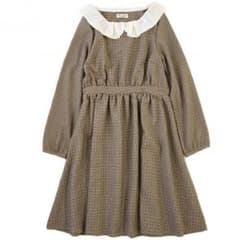 パラビオン バルーン襟チェックワンピースのサムネイル