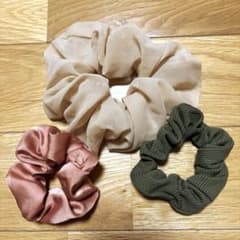 シュシュ 秋〜冬色3点セットのサムネイル