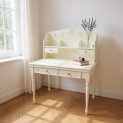 【新品訳あり】天然木 無垢 ロココ調 デスク アウトレット 勉強机 学習机 m30785119280_1.jpg?1755115923