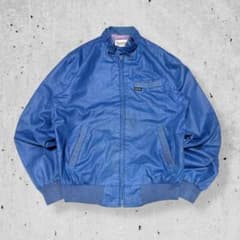 80sヴィンテージスイングトップドリズラージャケットブルゾンブルー短