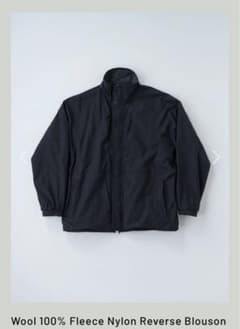 Wool 100% Fleece Nylon Reverse Blouson - メルカリ