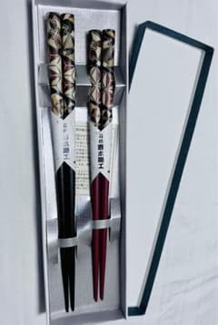 箱根　寄木細工　夫婦箸　おはし　寄せ木　贈答のサムネイル